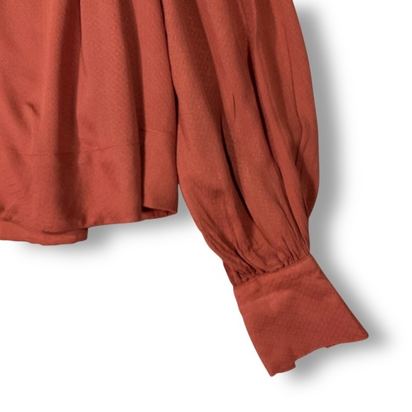 Free People Justina Blouse Sz XS Off Shoulder Flowy Boho Hippie Warmstone - Picture 5 of 12